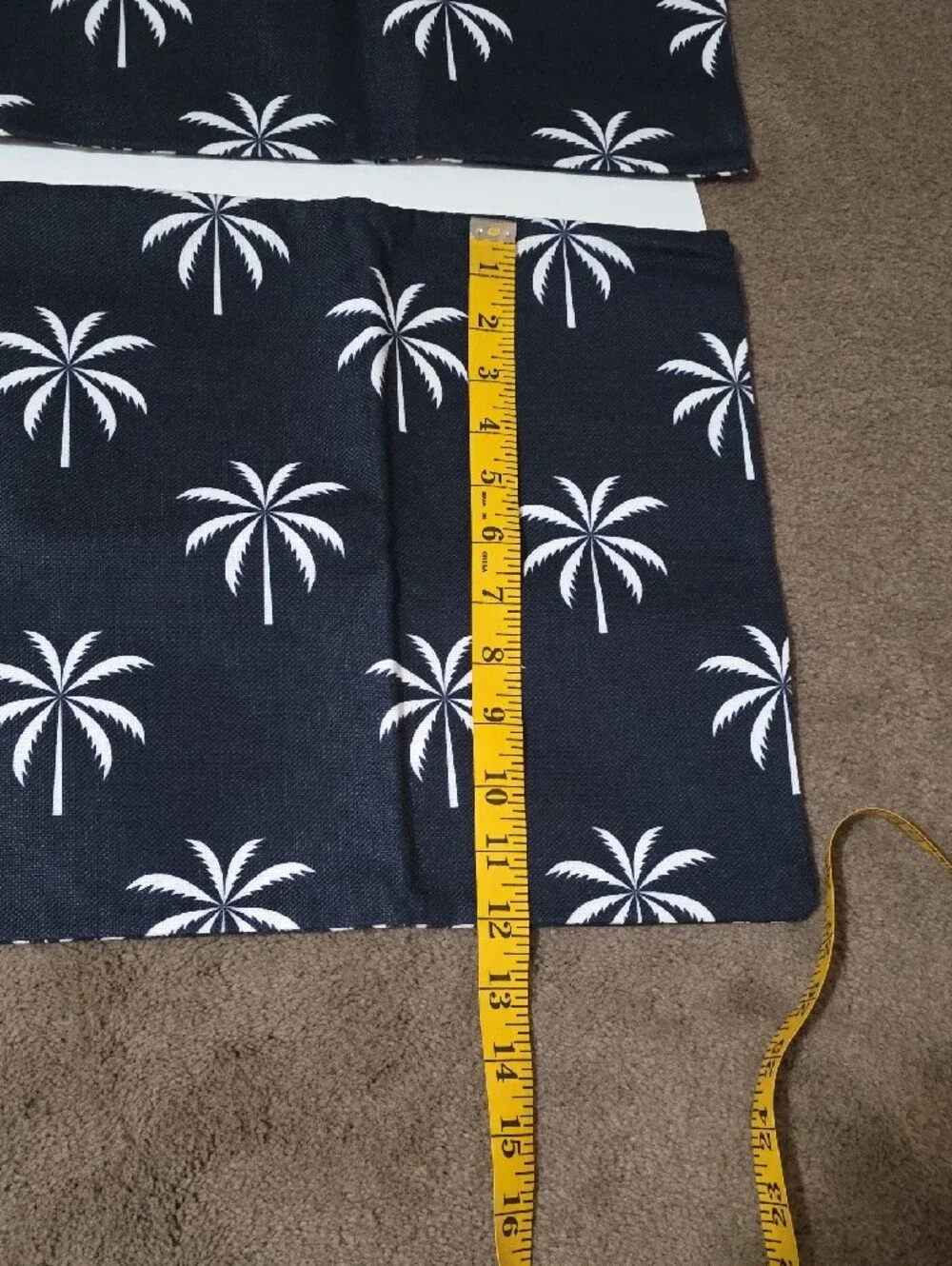 Navy Palm Tree Pillow Covers - Set of 2